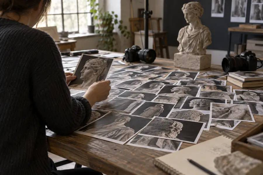 Overlapping photographs prepared for a reconstruction